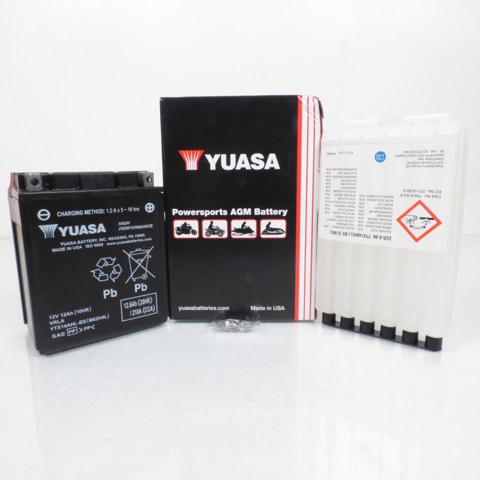 Batterie Yuasa pour Moto Moto Guzzi 750 V7 Racer 2011 à 2016 YTX14AHL-BS / 12V 12Ah Neuf