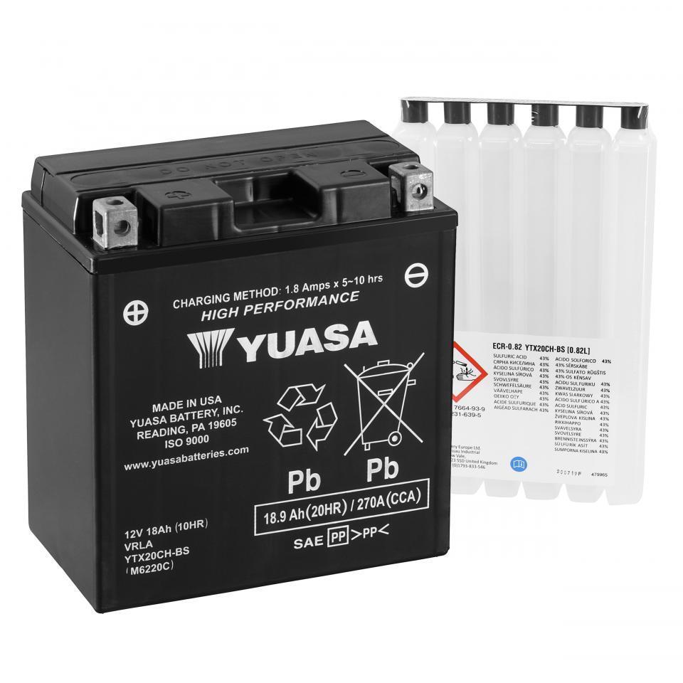 Batterie Yuasa pour Moto MOTO MORINI 1200 9 1/2 2006 à 2010 YTX20CH-BS / 12V 18Ah Neuf