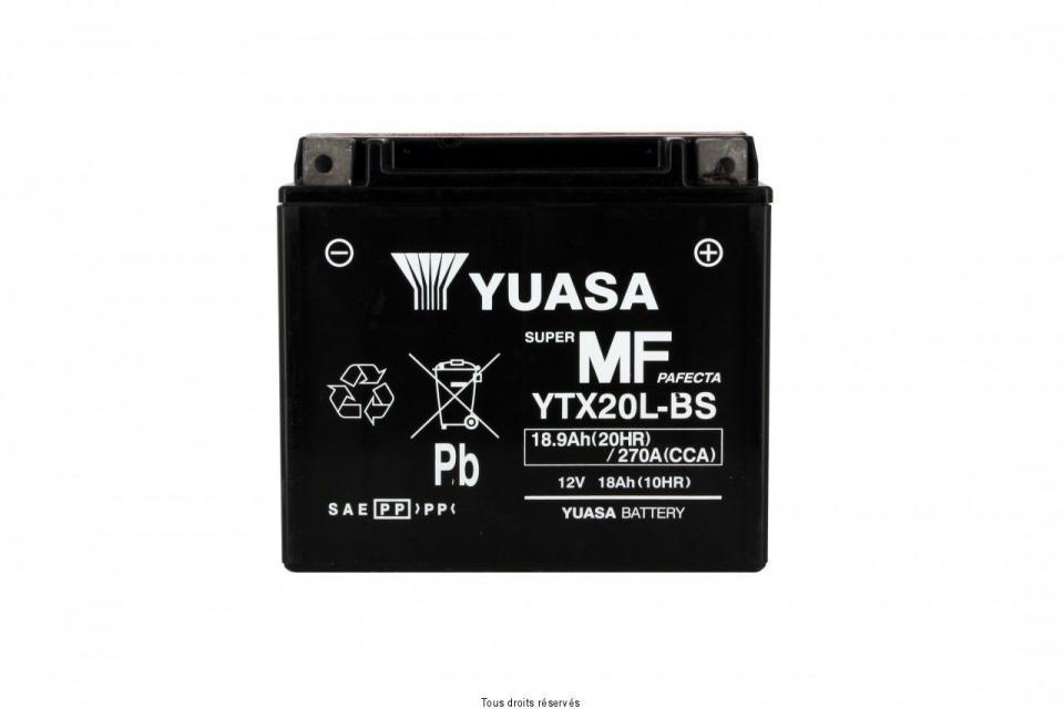 Batterie Yuasa pour SSV CAN-AM 1000 MAVERICK MAX 2014 à 2015 YTX20L-BS / 12V 18Ah Neuf