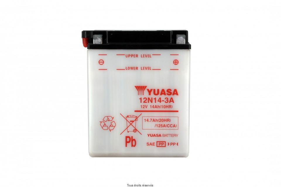 Batterie Yuasa pour Moto Suzuki 750 GS E 1979 à 1981 12N14-3A / 12V 14Ah Neuf