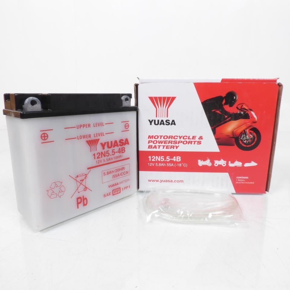Batterie Yuasa pour Moto Yamaha 125 TZR RR 1994 à 1999 12N5.5-4B / 12V 5.5Ah Neuf