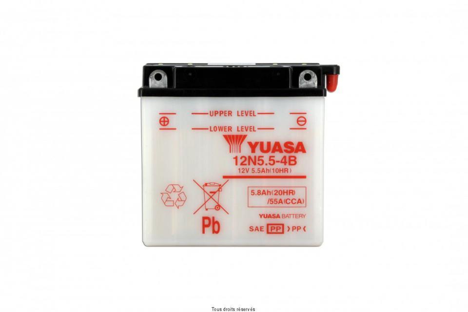 Batterie Yuasa pour Moto Yamaha 125 DTRE 1989 à 2003 12N5.5-4B / 12V 5.5Ah Neuf