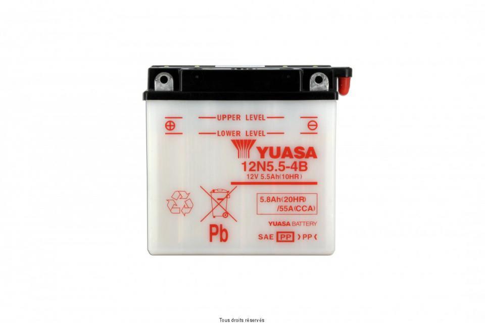 Batterie Yuasa pour Moto Yamaha 125 Tdr Italie 1989 à 1992 12N5.5-4B / 12V 5.5Ah Neuf