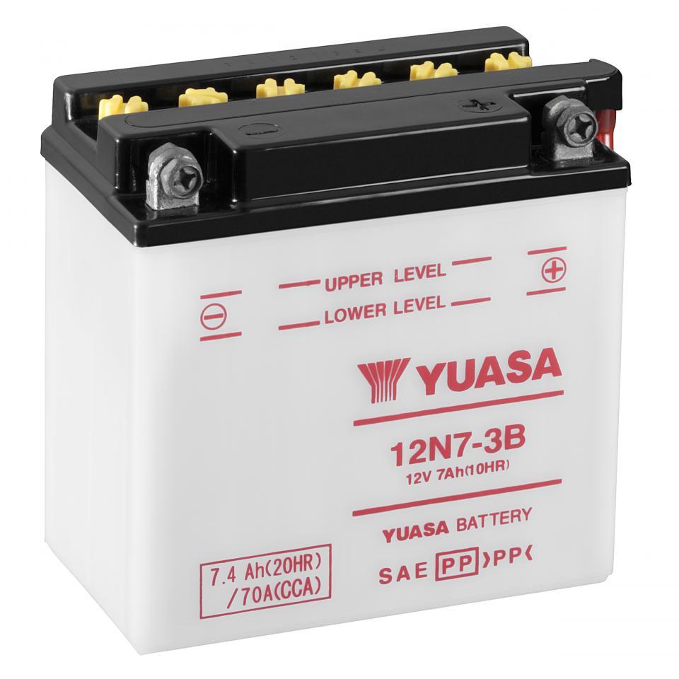 Batterie Yuasa pour Moto Yamaha 125 Sr Se 1982 à 2002 12N7-3B / 12V 7Ah Neuf