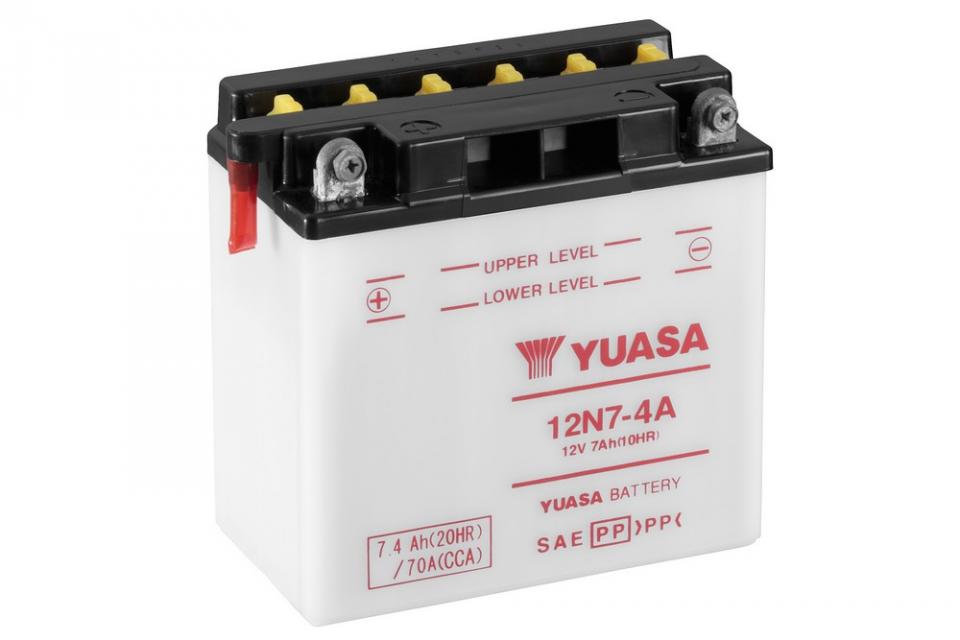 Batterie Yuasa pour Moto Sym 125 Xs K 2007 à 2013 12N7-4A / 12V 7Ah Neuf