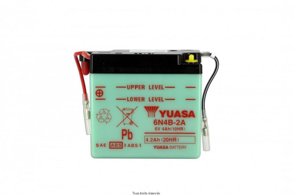 Batterie Yuasa pour Moto Suzuki 50 Ts K 1979 6N4B-2A / 6V 4Ah Neuf