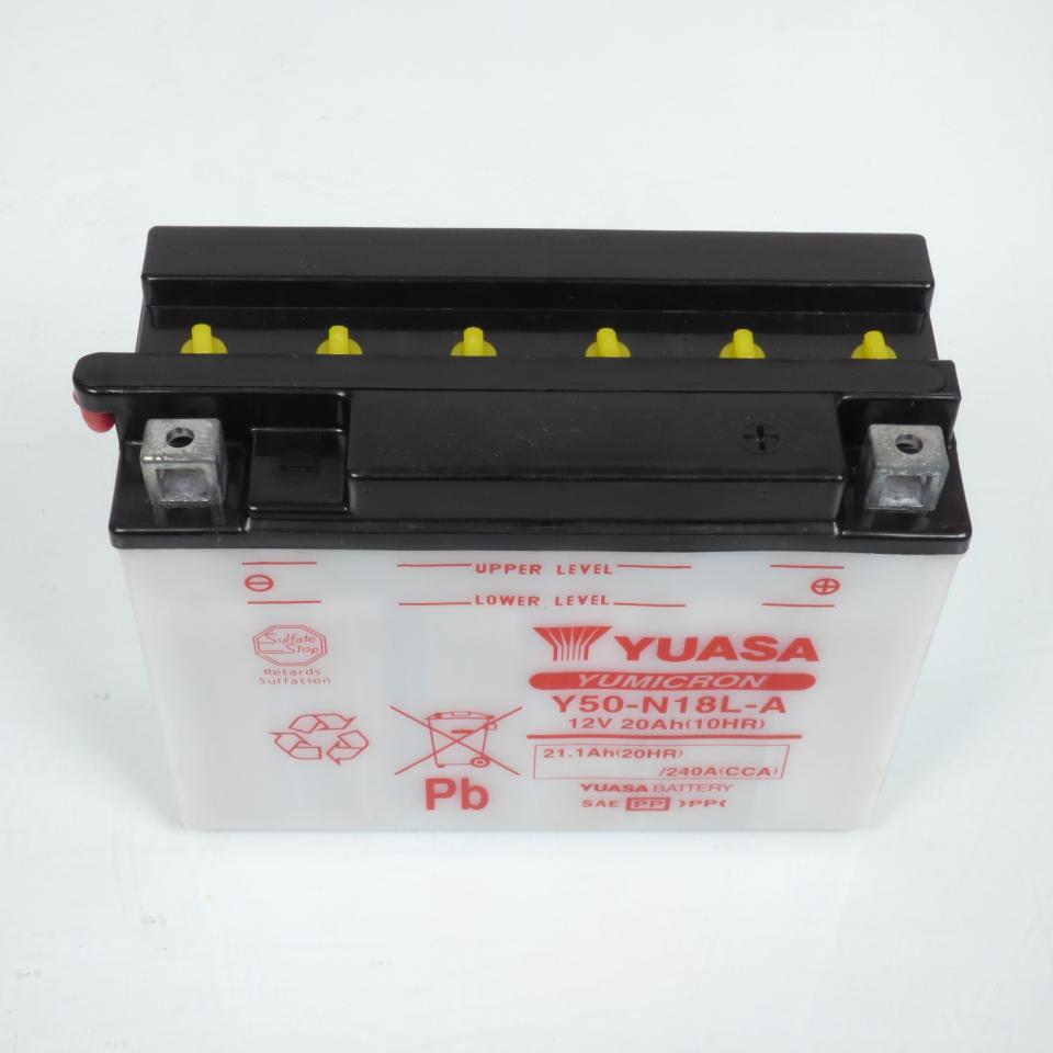 Batterie Yuasa pour Moto Harley Davidson 1340 Flhtc Cl. 1990 à 1999 Y50-N18L-A / 12V 20Ah Neuf