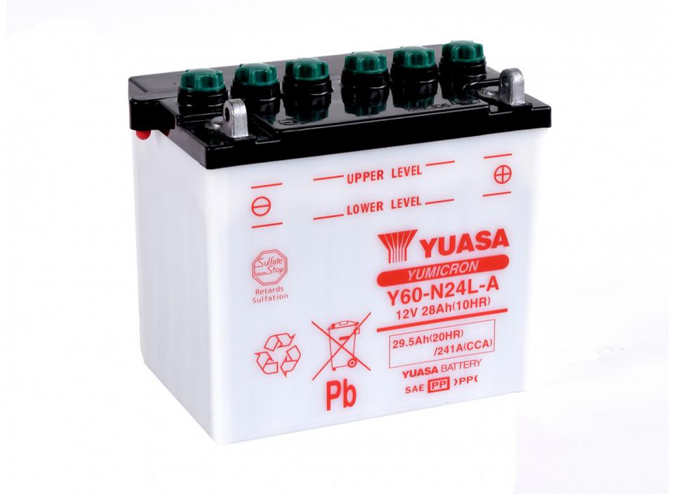 Batterie Yuasa pour Moto BMW 900 R 90 / 6 / S 1973 à 1976 Y60-N24AL-B / 12V 28Ah Neuf