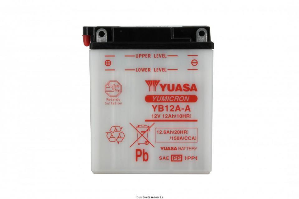 Batterie Yuasa pour Moto Kawasaki 400 Z J 4 Cylindres 1980 à 1982 YB12A-A / 12V 12Ah Neuf