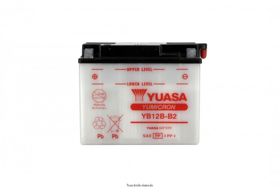 Batterie Yuasa pour Moto Suzuki 400 Gsx F 1981 à 1983 YB12B-B2 / 12V 12Ah Neuf