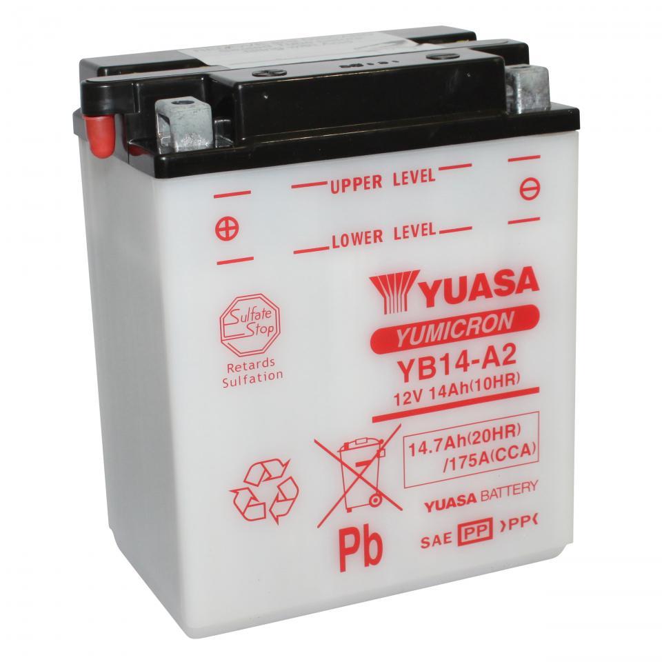 Batterie Yuasa pour Moto Laverda 650 Ghost 1997 à 1998 YB14-A2 / 12V 14Ah Neuf