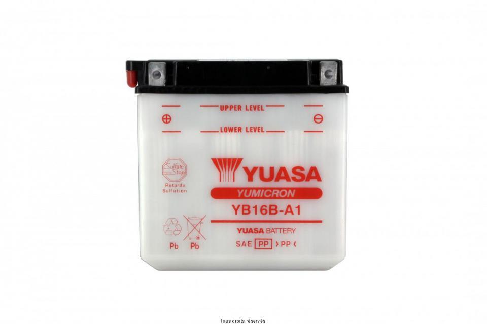 Batterie Yuasa pour Moto Cagiva 900 Elefant Ie Gt 1990 à 1993 YB16B-A1 / 12V 16Ah Neuf