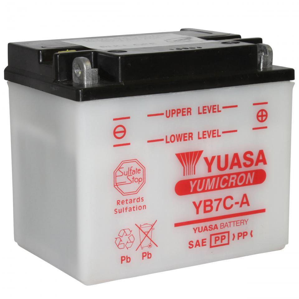 Batterie Yuasa pour Moto Derbi 125 Senda R 2004 à 2009 YB7C-A / 12V 7Ah Neuf