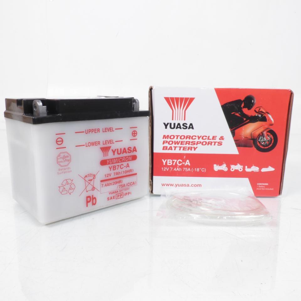 Batterie Yuasa pour Moto Derbi 125 Cross city 2007 à 2014 YB7C-A / 12V 7Ah Neuf