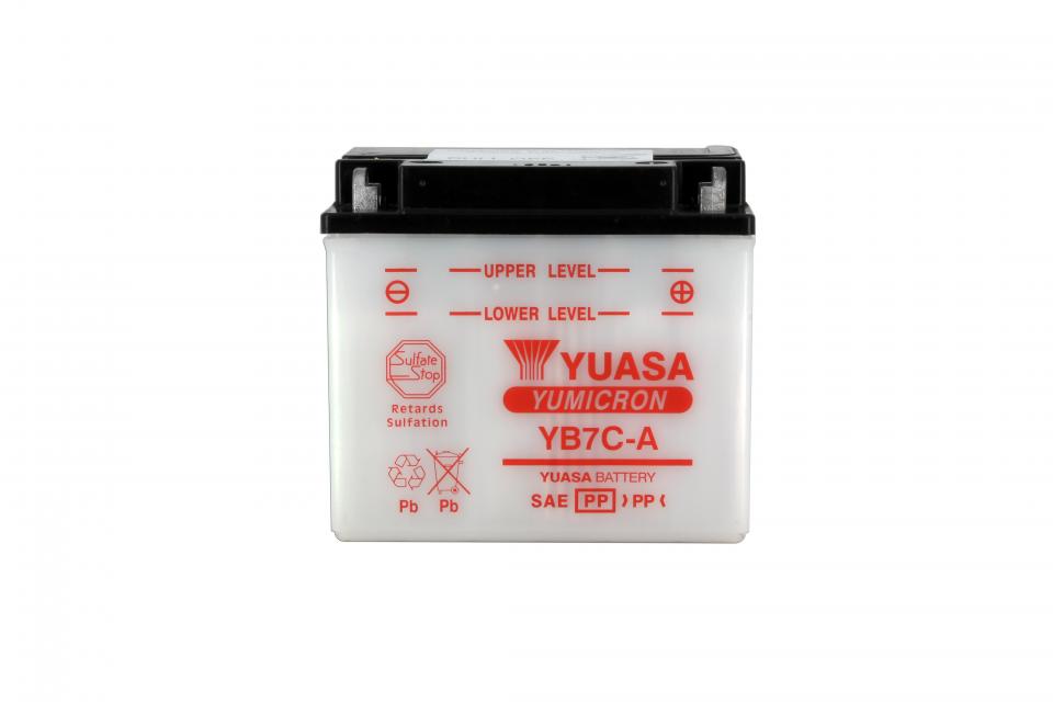 Batterie Yuasa pour Moto Derbi 125 Senda R 2004 à 2009 YB7C-A / 12V 7Ah Neuf