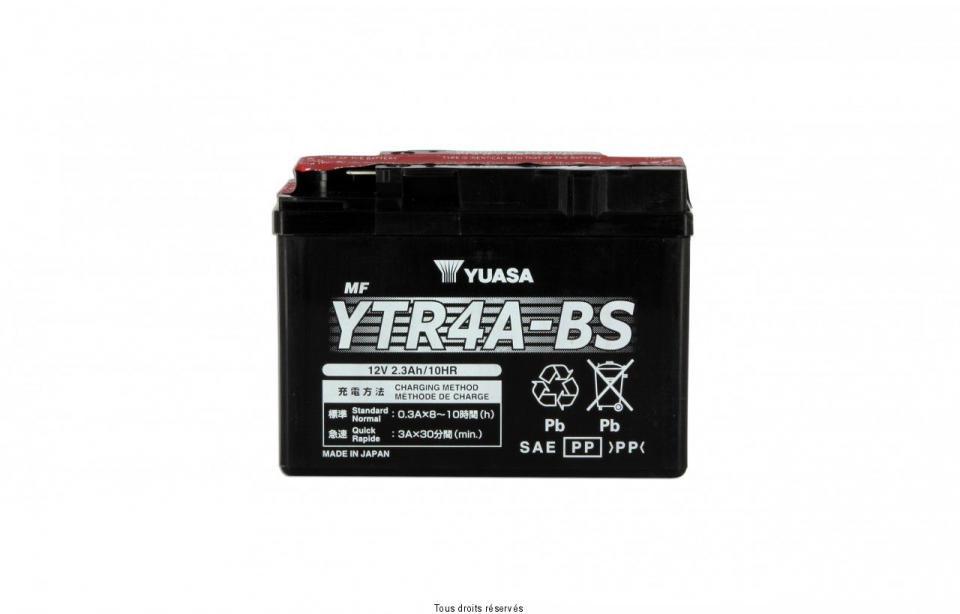 Batterie Yuasa pour Scooter Honda 50 Sh Scoopy 1996 à 2000 YTR4A-BS / 12V 2.3Ah Neuf