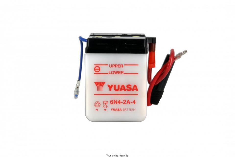 Batterie Yuasa pour Moto Yamaha 50 Chappy 1979 6N4-2A-4 / 6V 4Ah Neuf