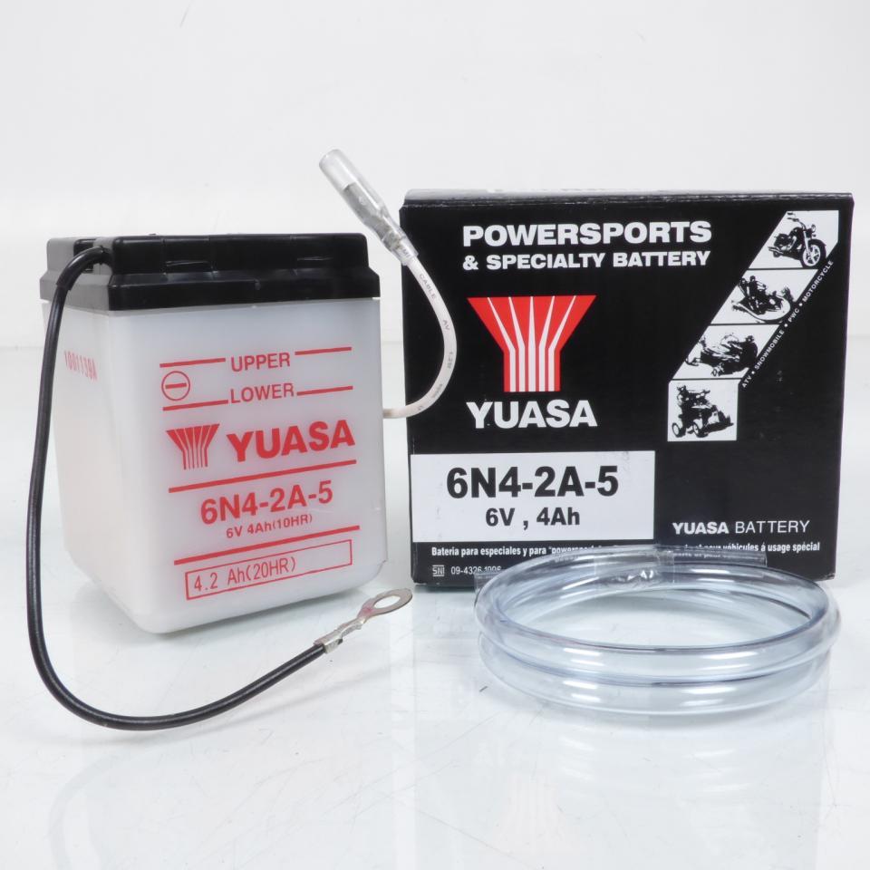 Batterie Yuasa pour Moto Yamaha 50 LB Chappy 1982 à 1989 6N4-2A-5 / 6V 4Ah Neuf
