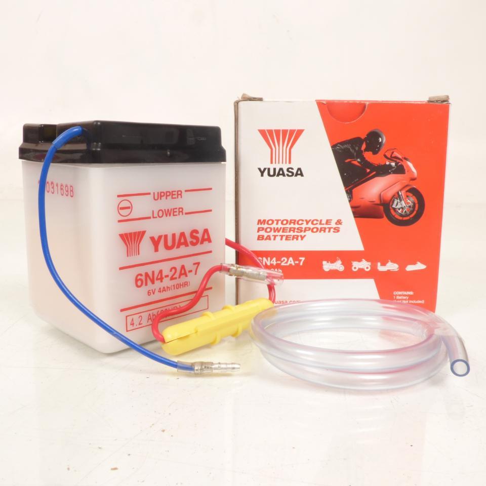 Batterie Yuasa pour Moto Yamaha 350 TT 1986 à 1993 6N4-2A-7 / 6V 4Ah Neuf