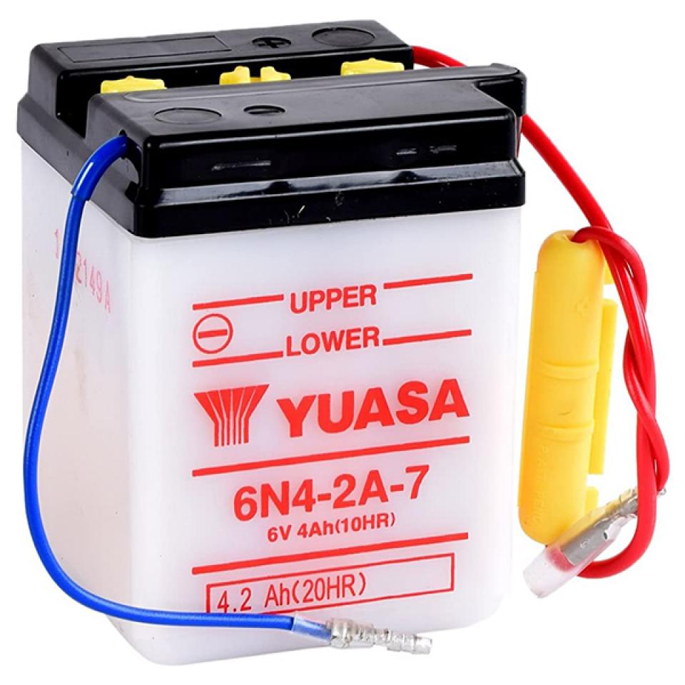 Batterie Yuasa pour Moto Honda 80 MT 1980 à 1982 6N4-2A-7 / 6V 4Ah Neuf