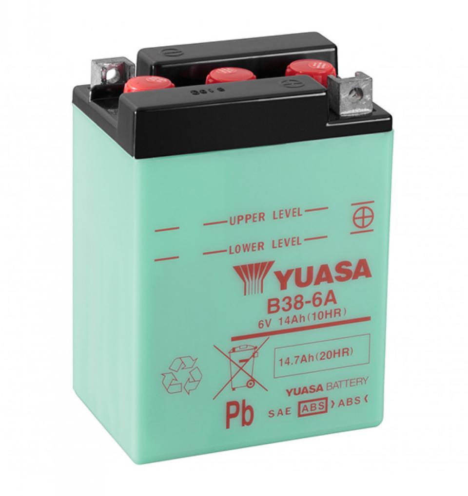 Batterie Yuasa pour Quad Kawasaki 300 Kfe Green 1995 à 2000 B38-6A / 6V 14Ah Neuf