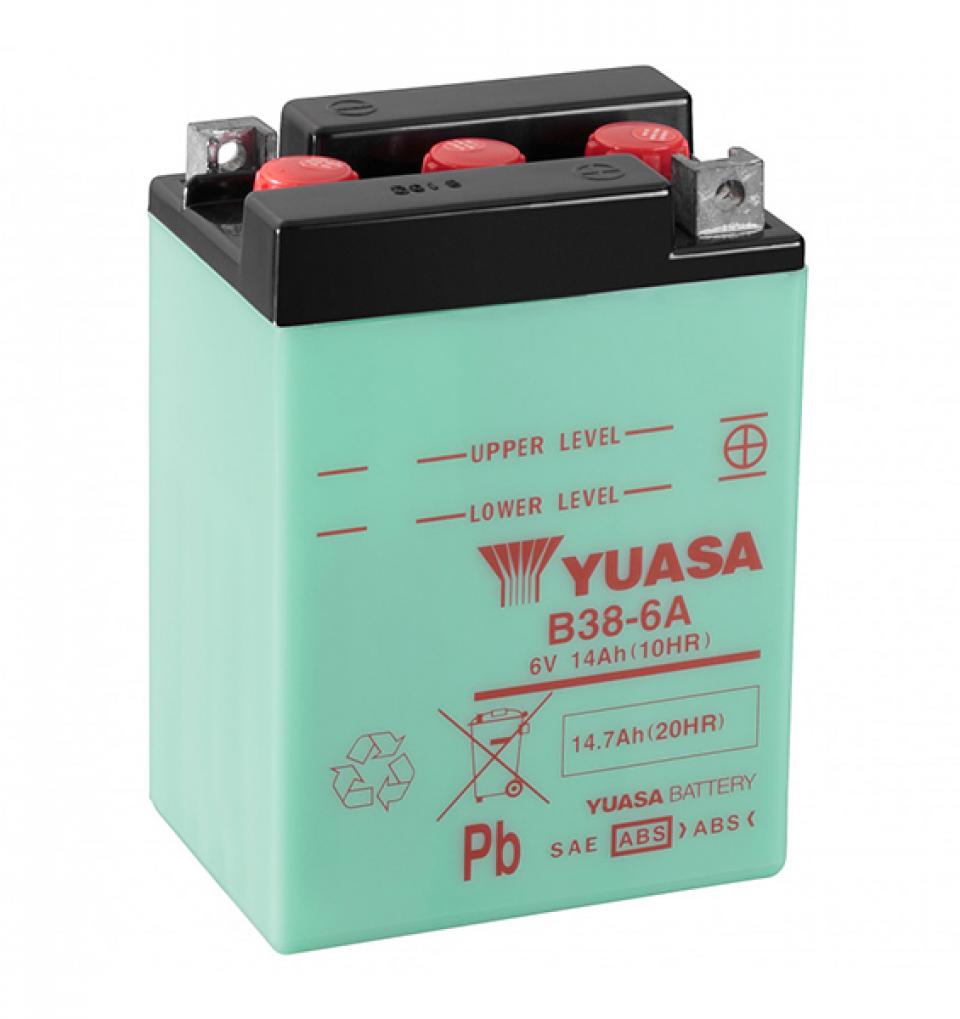 Batterie Yuasa pour Quad Kawasaki 300 Kfe Green 1995 à 2000 B38-6A / 6V 14Ah Neuf