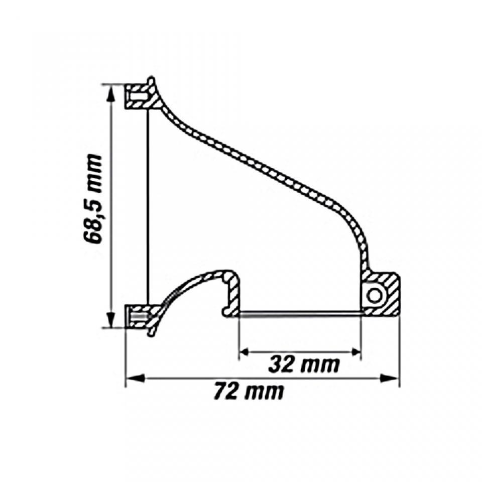 Filtre à air Malossi pour Mobylette Peugeot 50 103 MVL Après 1971 04 6199 / Ø32mm noir et rouge Neuf