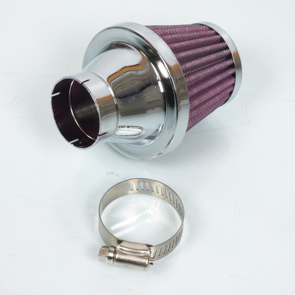 Cornet filtre à air droit chromé Ø38mm neuf pour moto scooter deux roues