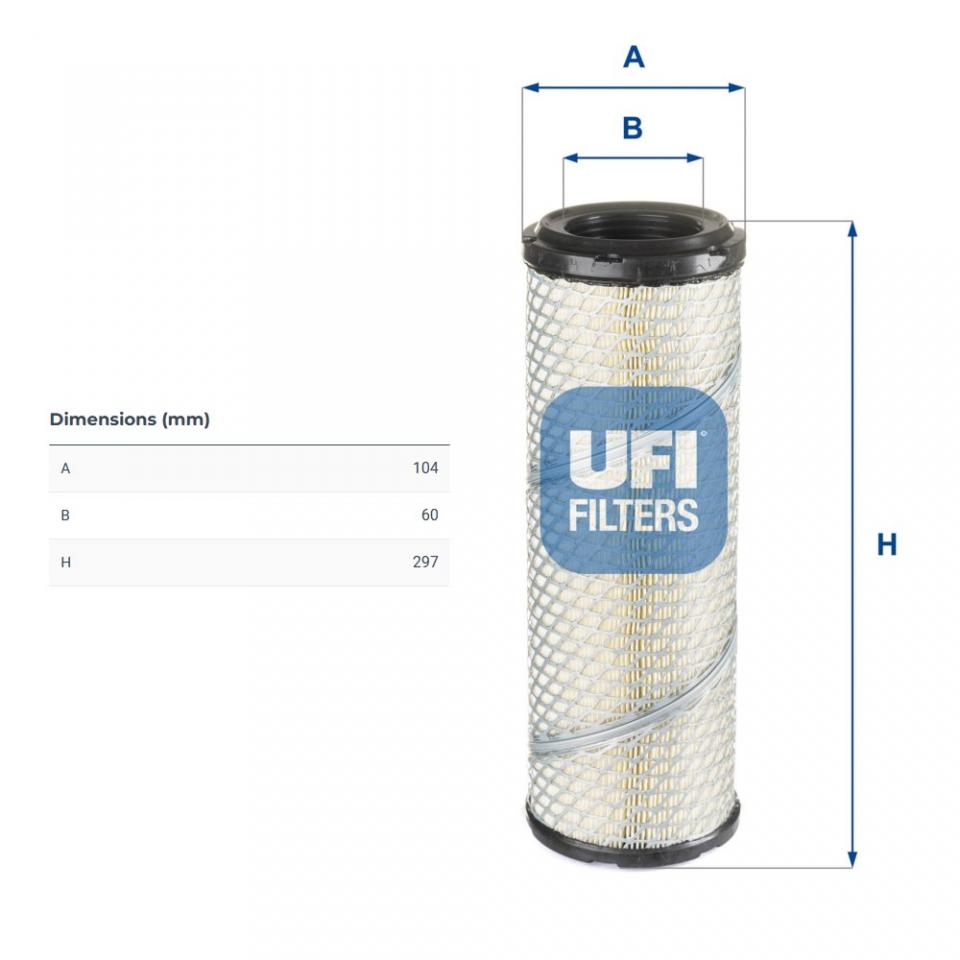 Filtre à air UFI Filters pour auto Piaggio 1300 Porter 2010 à 2020 2755000 Neuf