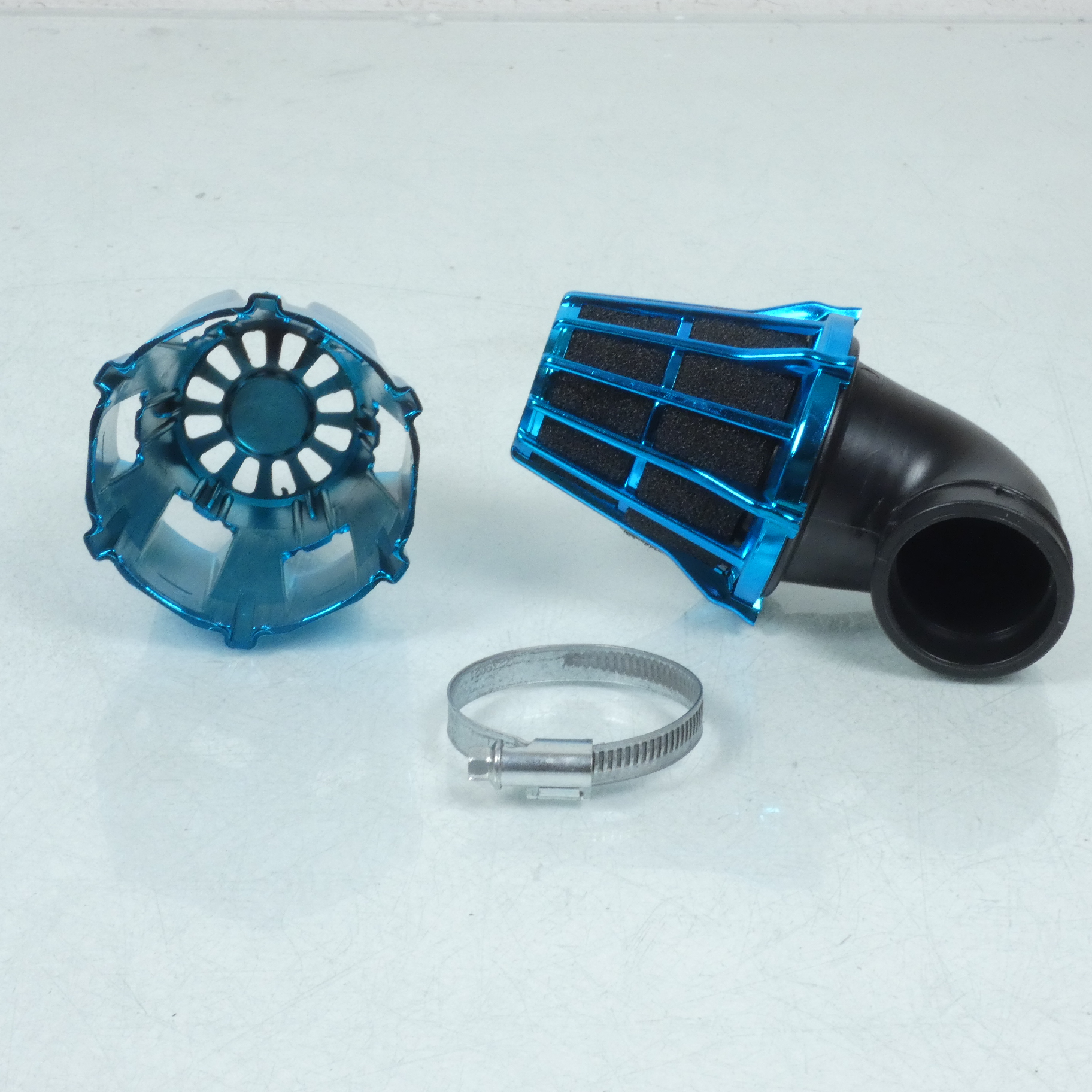 Cornet Filtre à air Ø37mm 90° Polini 203.0117 pour carburateur Dellorto type PHBG moto scooter