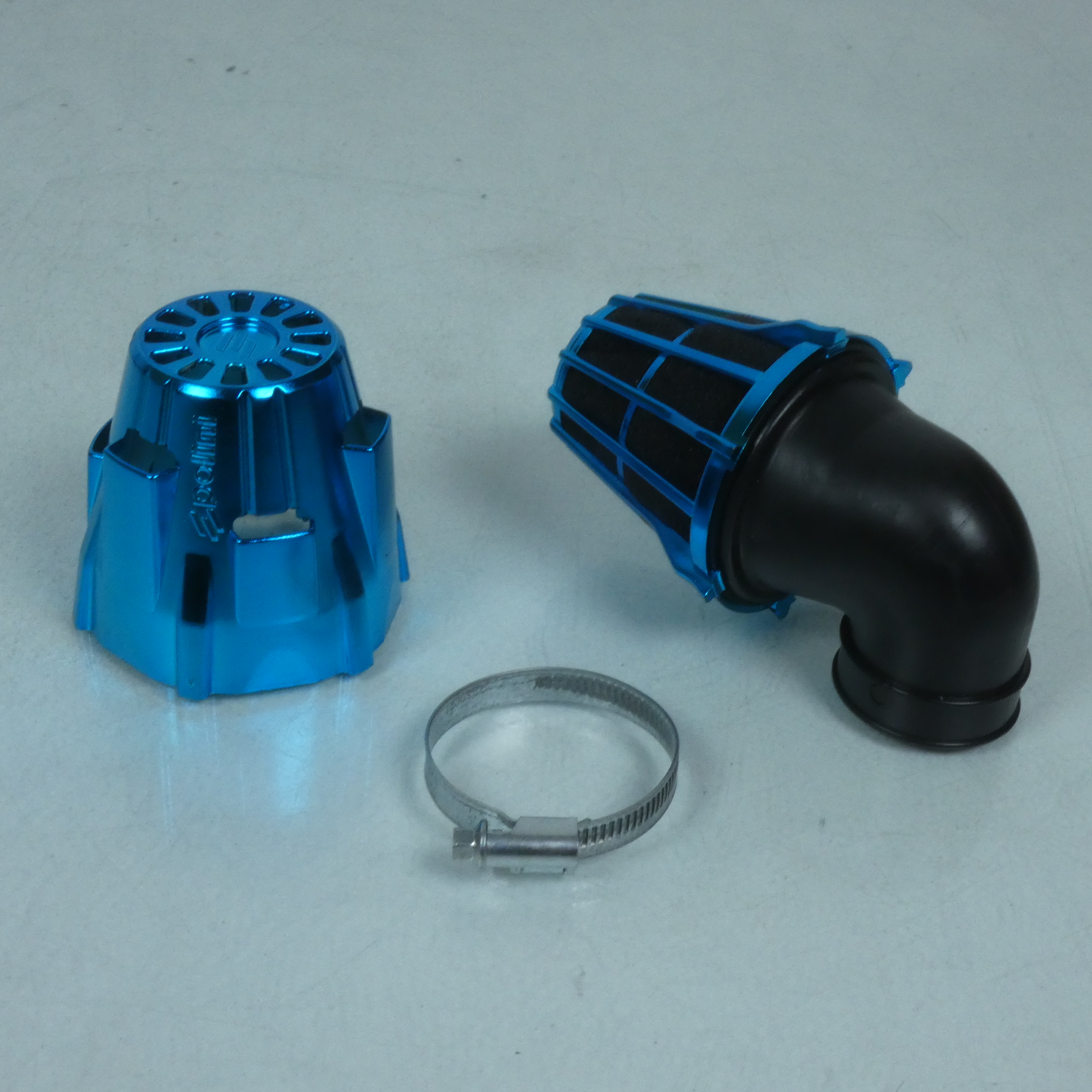 Cornet Filtre à air Ø37mm 90° Polini 203.0117 pour carburateur Dellorto type PHBG moto scooter