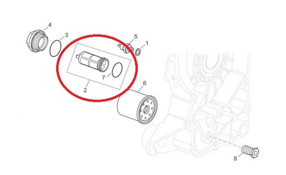 Filtre à huile origine pour Scooter Gilera 125 DNA 2002-2003 483841 Neuf