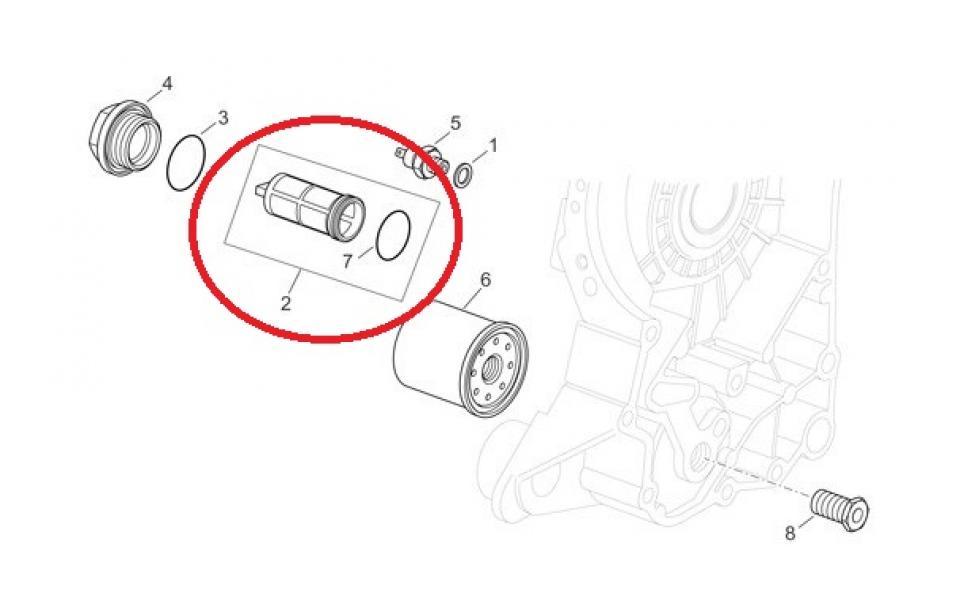 Filtre à huile origine pour Scooter Piaggio 125 X9 Evolution 2003-2007 483841 Neuf