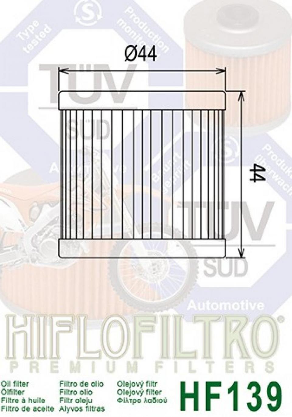 Filtre à huile Hiflo Filtro pour Moto Kawasaki 400 KLX 2003 HF139 Neuf