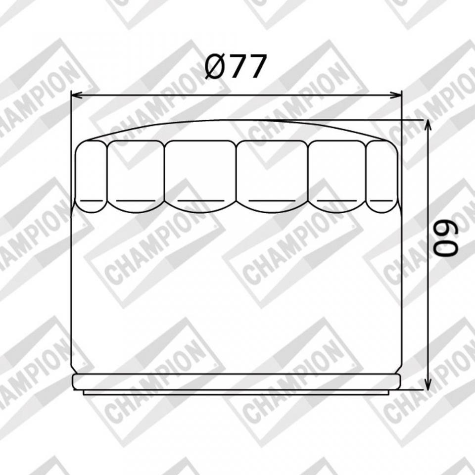 Filtre à huile Champion pour auto Piaggio 500 Quargo D COF100136S / 438038 Neuf