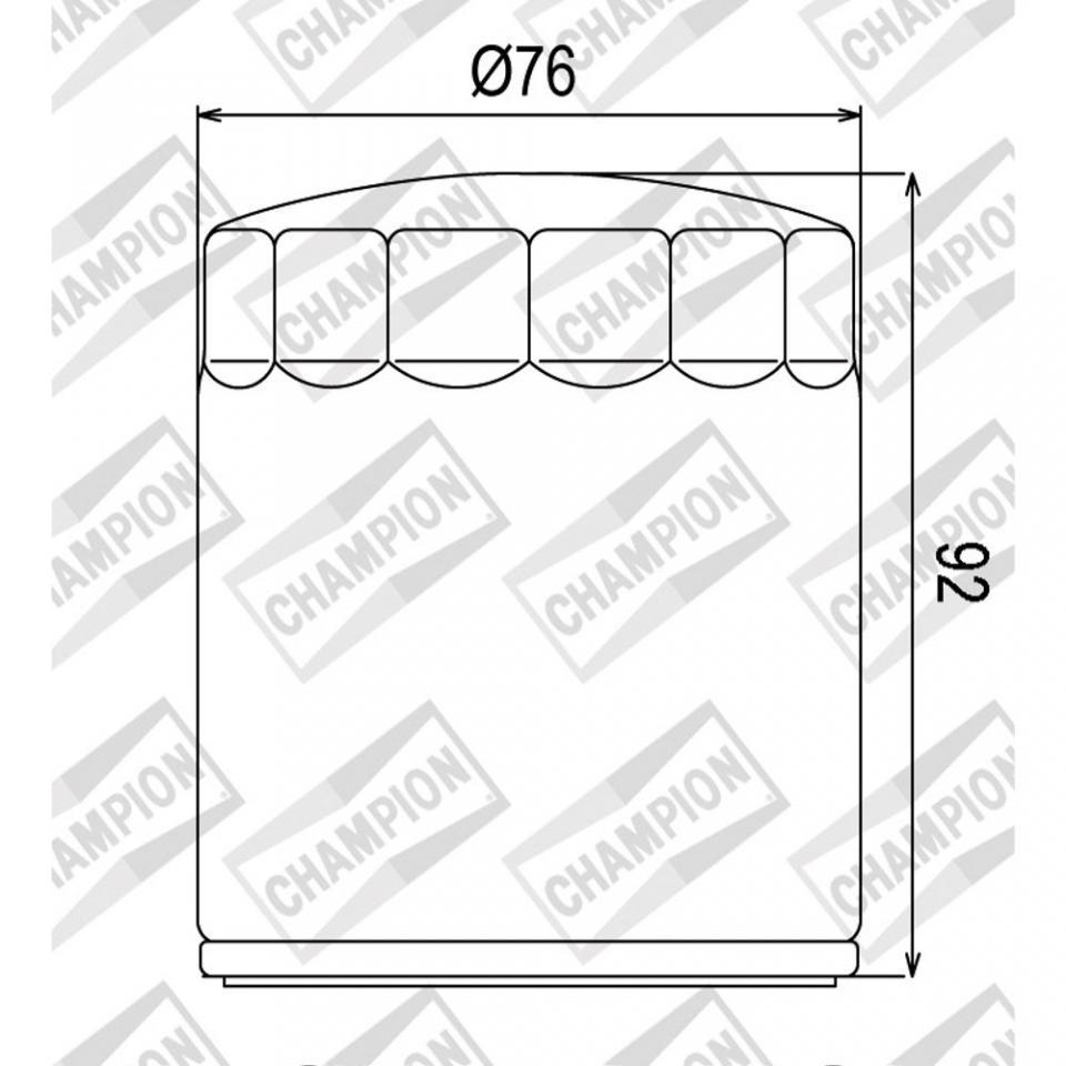 Filtre à huile Champion pour Moto Harley Davidson 1200 XLCX Roadster Sportster 2016 à 2020 Neuf