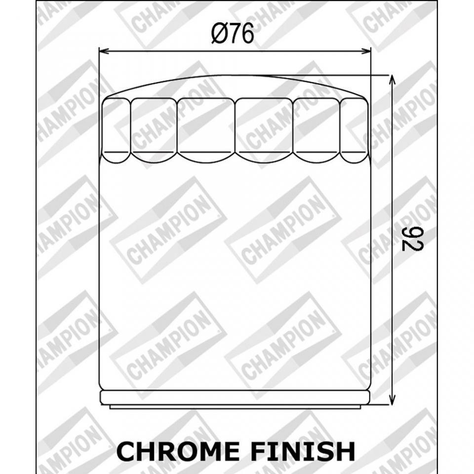 Filtre à huile Champion pour Moto Harley Davidson 883 XL 1999 à 2018 COF070C / chromé Neuf