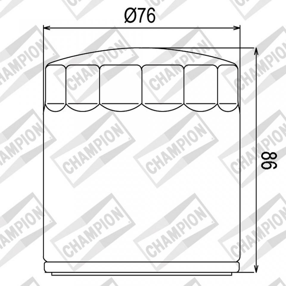 Filtre à huile Champion pour Moto Harley Davidson 1130 Vrsc V-Rod 2002 à 2007 Neuf