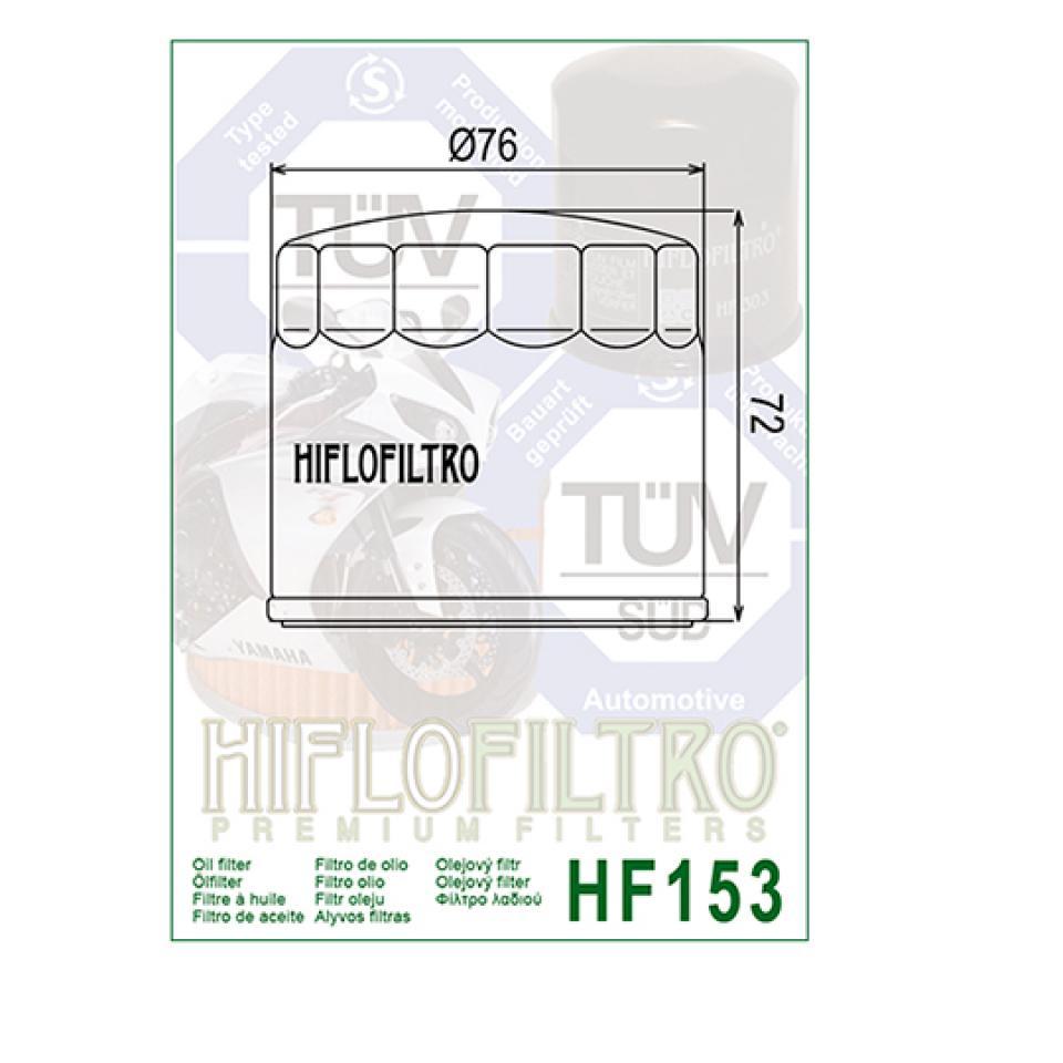 Filtre à huile Hiflofiltro pour Moto Ducati 821 Hyperstrada 2013 à 2015 HF153 Neuf