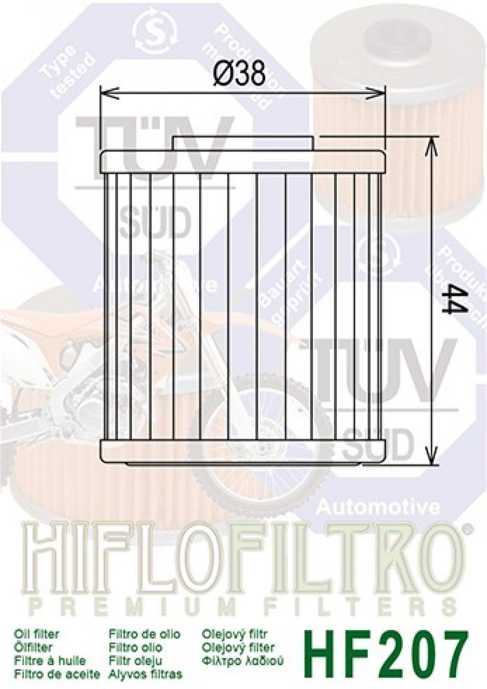 Filtre à huile Hiflofiltro pour Moto Kawasaki 450 Kx-F 4T Fi 2016 à 2017 Neuf