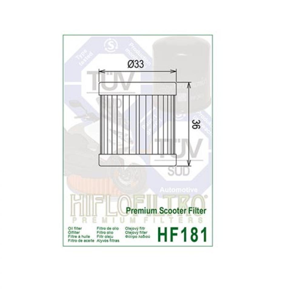 Filtre à huile Hiflofiltro pour Scooter Aprilia 125 Mojito 1999 à 2002 Neuf