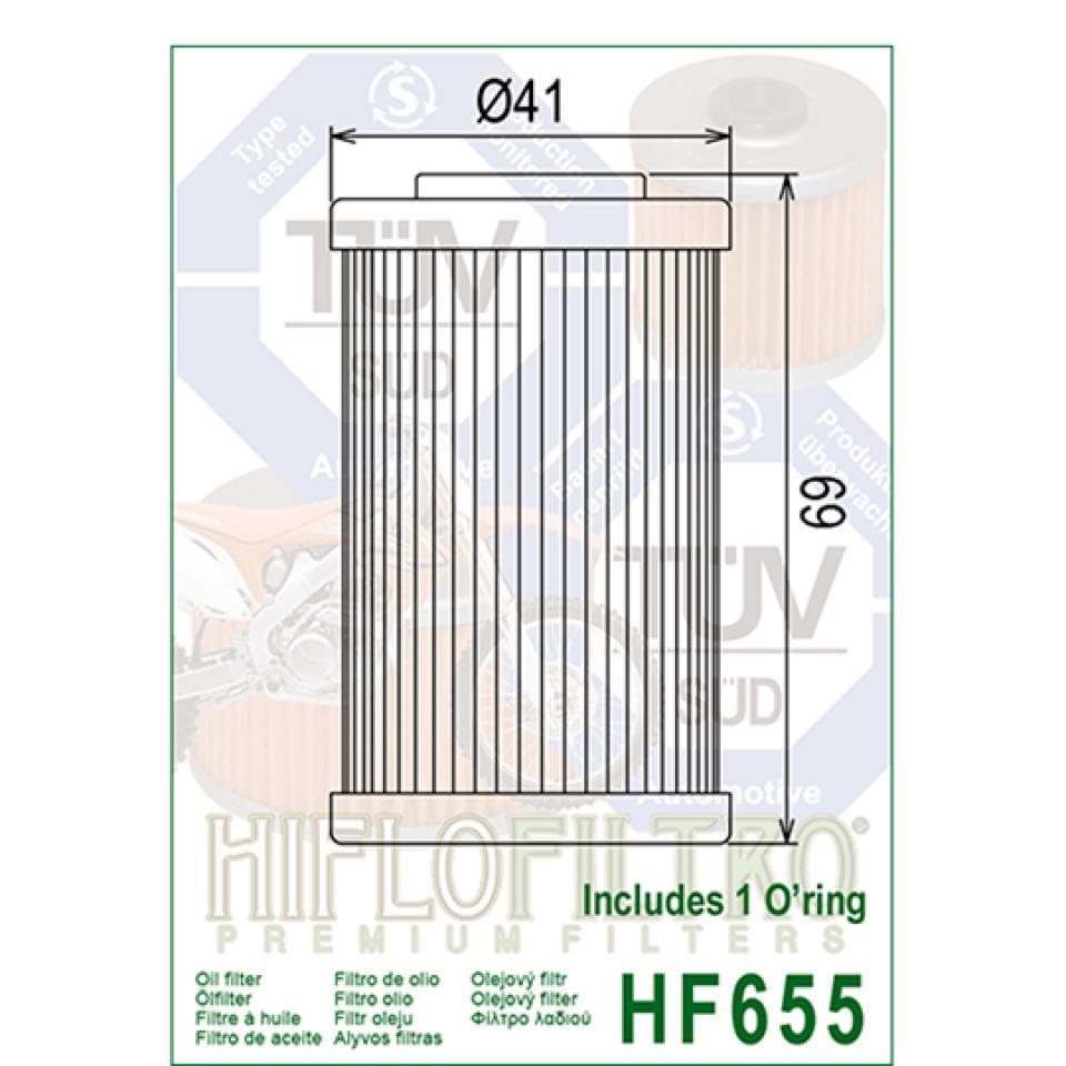 Filtre à huile Hiflofiltro pour Moto KTM 500 EXC 2012 à 2016 Neuf