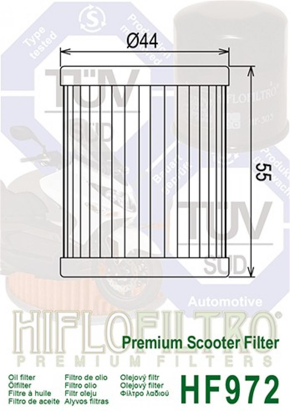 Filtre à huile Hiflofiltro pour Scooter Suzuki 250 An Burgman 1999 à 2006 HF972 Neuf