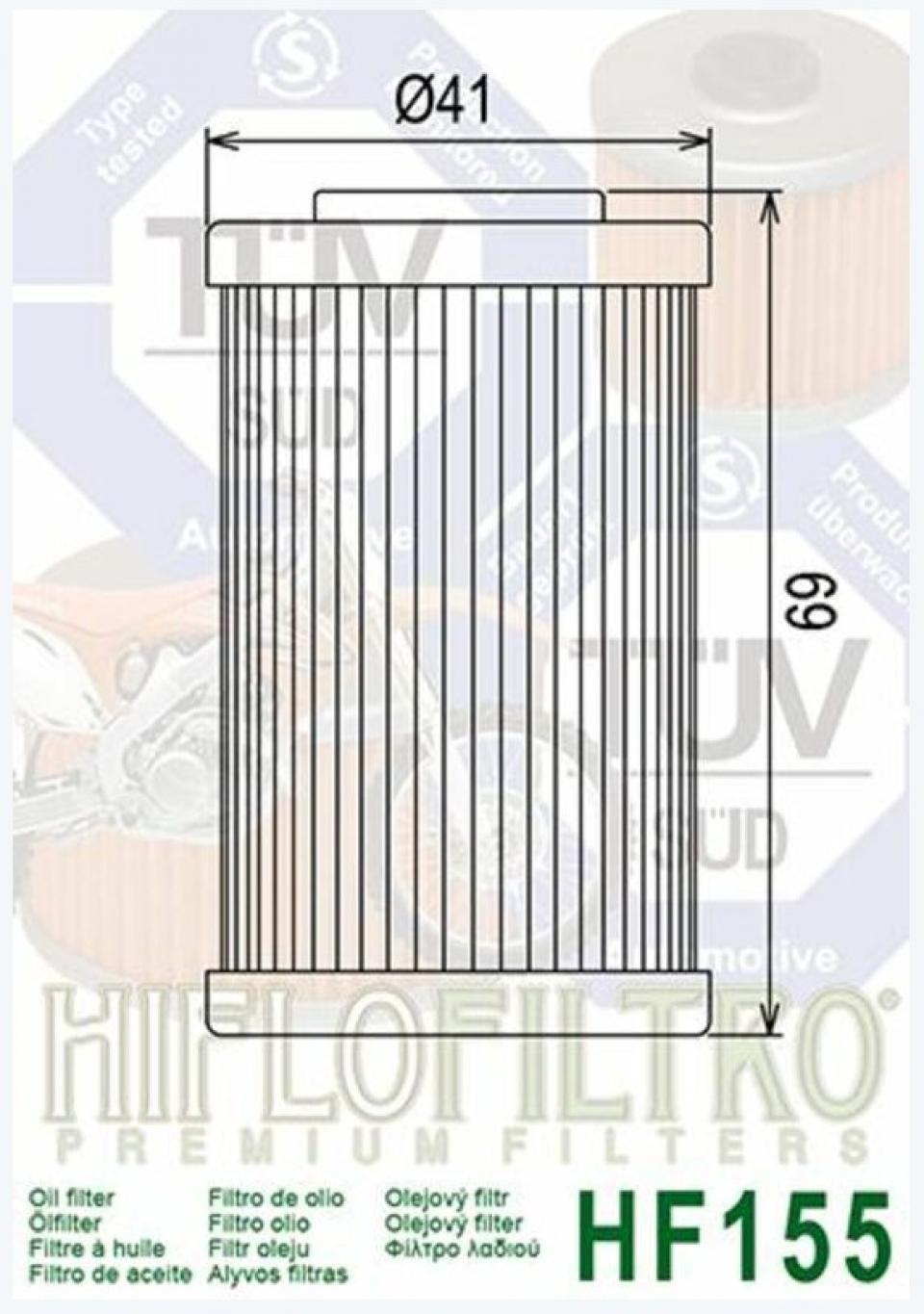 Filtre à huile Hiflofiltro pour Moto Husaberg 600 Enduro 1991 à 1995 Neuf