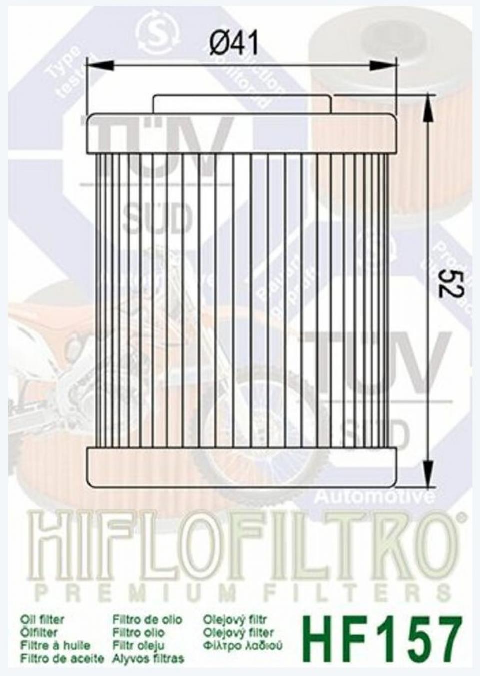 Filtre à huile Hiflofiltro pour Moto Beta 250 RR 2005 à 2009 HF157 / 590.38.046.000/2520755 Neuf