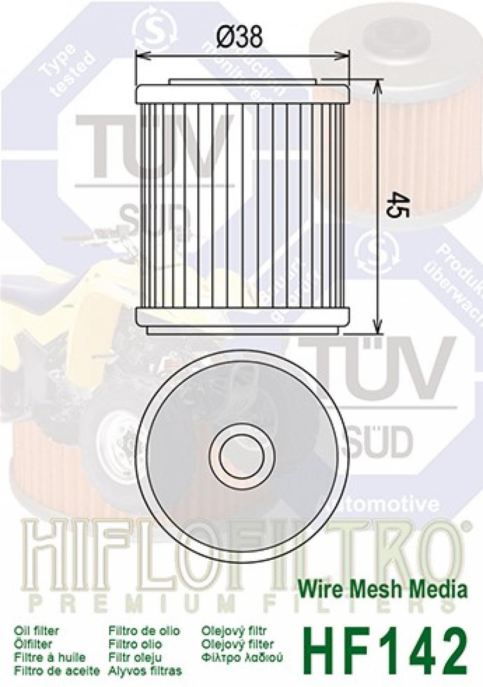 Filtre à huile Hiflofiltro pour Quad Yamaha 400 Yfm Fw Kodiak 1993 à 1999 Neuf