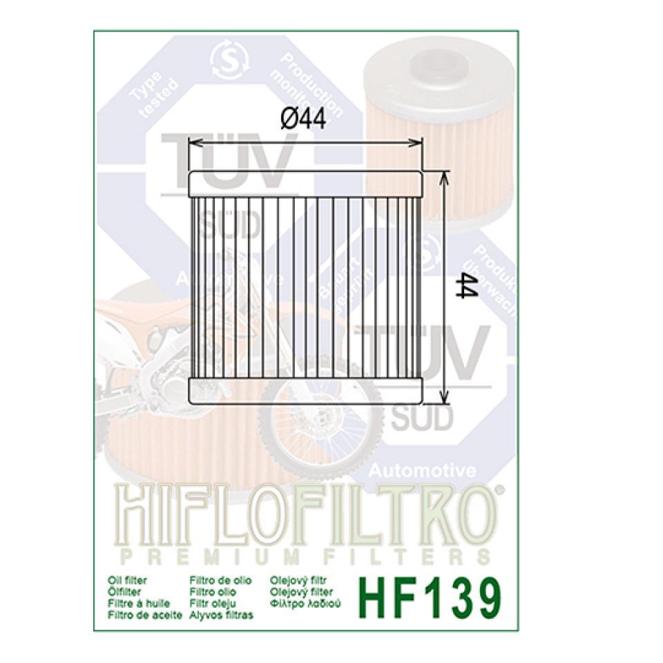 Filtre à huile Hiflofiltro pour Moto Kawasaki 400 KLX R 2003 HF139 Neuf