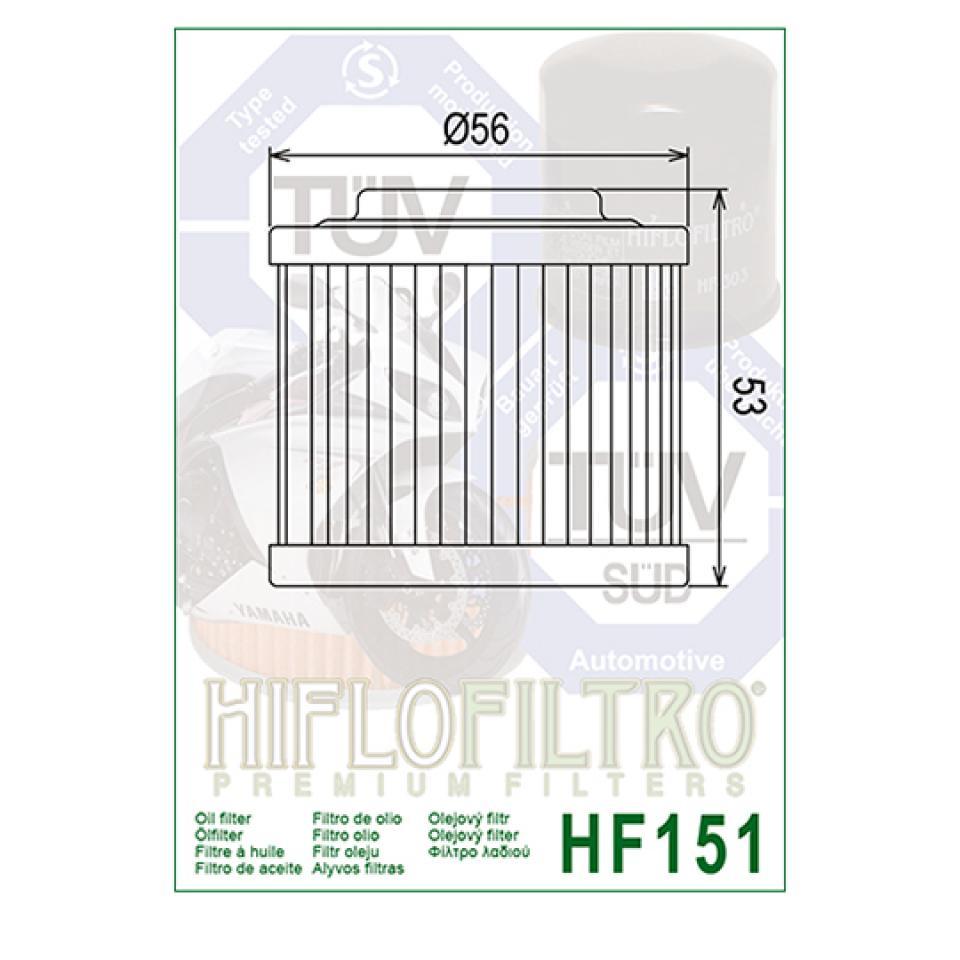 Filtre à huile Hiflofiltro pour Moto Bimota 650 BB1 SUPERMONO 1995 à 1996 Neuf