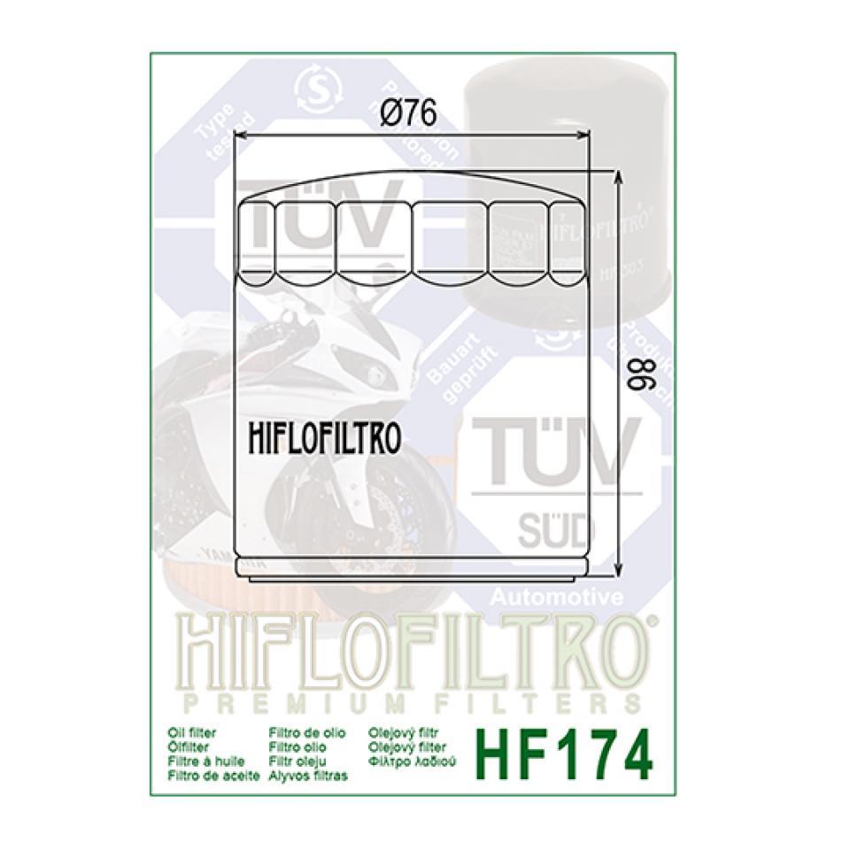 Filtre à huile Hiflofiltro pour Moto Harley Davidson 1250 V-Rod 2002 à 2009 HF174B Neuf