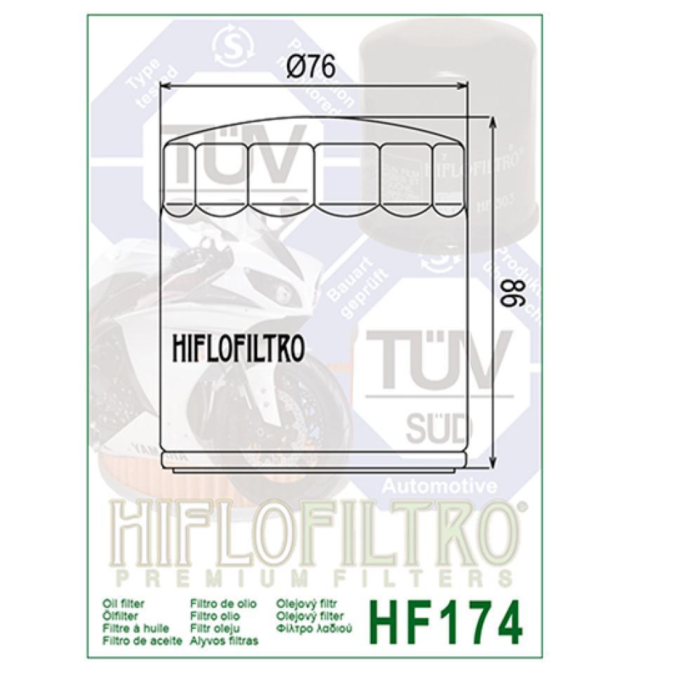 Filtre à huile Hiflofiltro pour Moto Harley Davidson 1250 V-Rod 2002 à 2009 HF174C Neuf